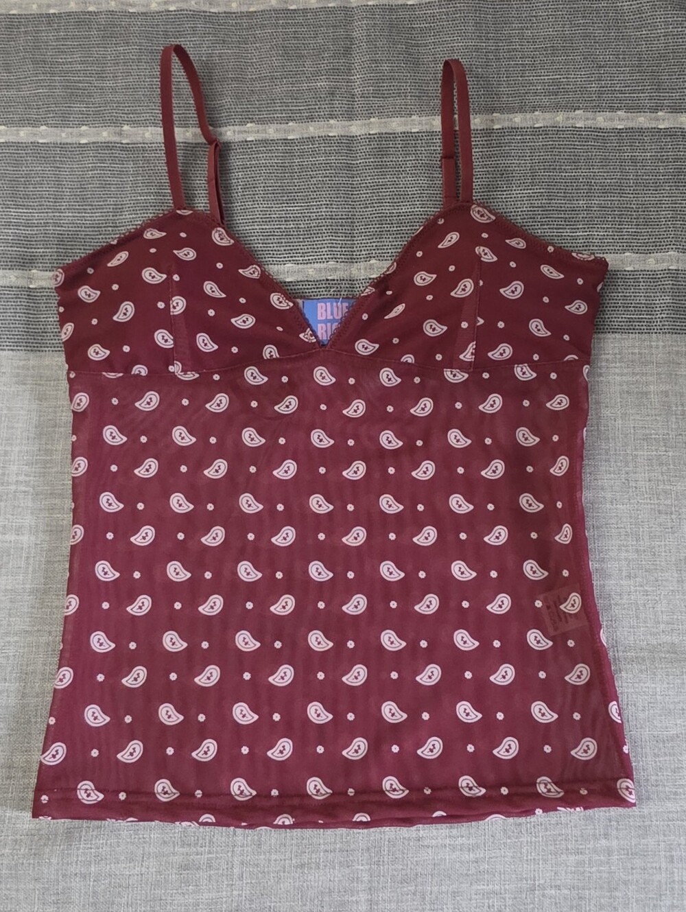 Women's Burgundy Paisley Sleep Cami | Size Small